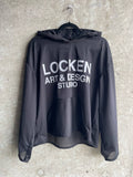 Mesh Hoodie Negra- Boxy